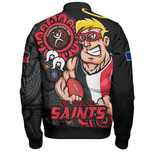 St Kilda Bomber Jacket Power Through Generations NAIDOC Edition St Kilda Bomber Jacket Power Through Generations NAIDOC Edition