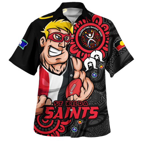 St Kilda Hawaiian Shirt Power Through Generations NAIDOC Edition