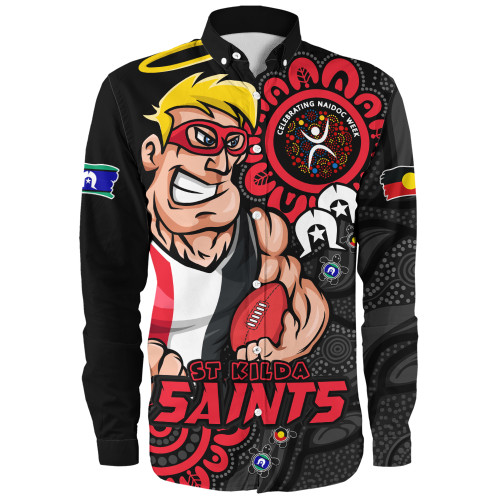 St Kilda Long Sleeve Shirt Power Through Generations NAIDOC Edition