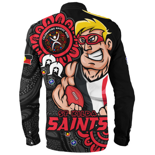 St Kilda Long Sleeve Shirt Power Through Generations NAIDOC Edition St Kilda Long Sleeve Shirt Power Through Generations NAIDOC Edition