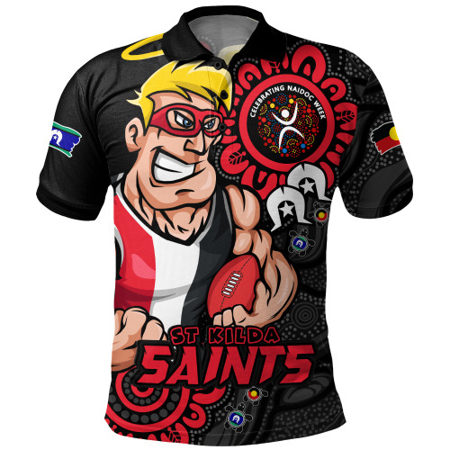 St Kilda Polo Shirt Power Through Generations NAIDOC Edition