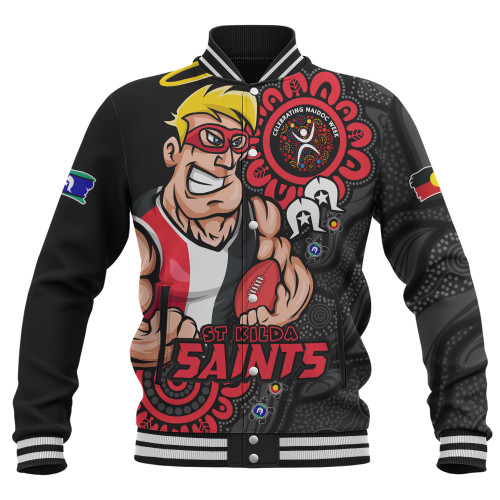 St Kilda Baseball Jacket Power Through Generations NAIDOC Edition
