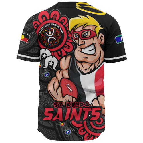 St Kilda Baseball Shirt Power Through Generations NAIDOC Edition