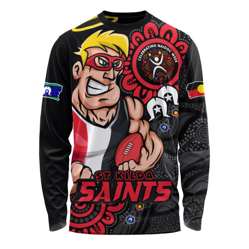 St Kilda Long Sleeve T-shirt Power Through Generations NAIDOC Edition