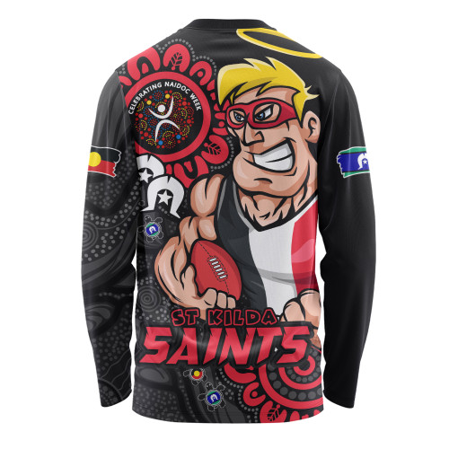 St Kilda Long Sleeve T-shirt Power Through Generations NAIDOC Edition