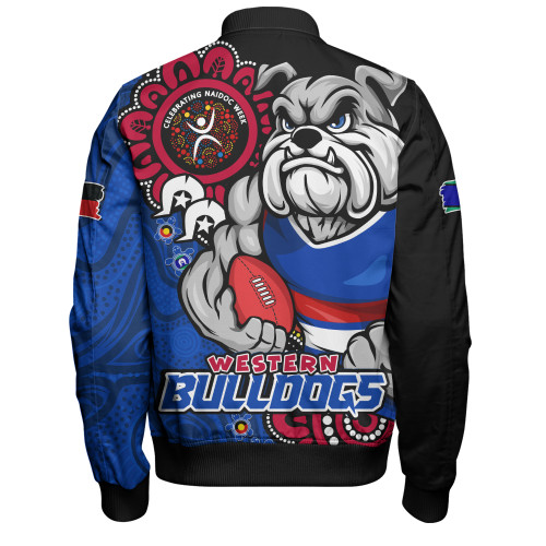 Western Bulldogs Bomber Jacket Power Through Generations NAIDOC Edition Western Bulldogs Bomber Jacket Power Through Generations NAIDOC Edition