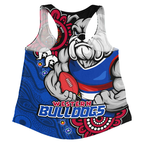 Western Bulldogs Women Racerback Singlet Power Through Generations NAIDOC Edition