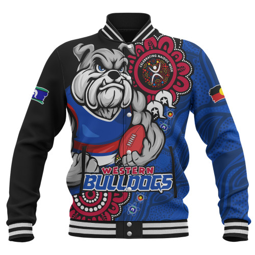 Western Bulldogs Baseball Jacket Power Through Generations NAIDOC Edition