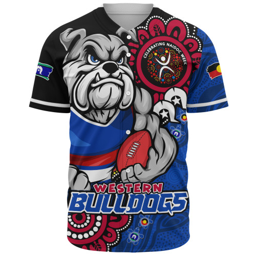 Western Bulldogs Baseball Shirt Power Through Generations NAIDOC Edition