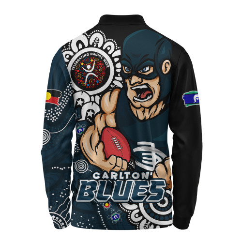 Carlton Long Sleeve Polo Shirt Power Through Generations NAIDOC Edition Carlton Long Sleeve Polo Shirt Power Through Generations NAIDOC Edition