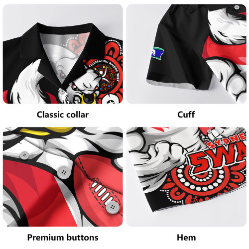 Sydney Swans Hawaiian Shirt Power Through Generations NAIDOC Edition