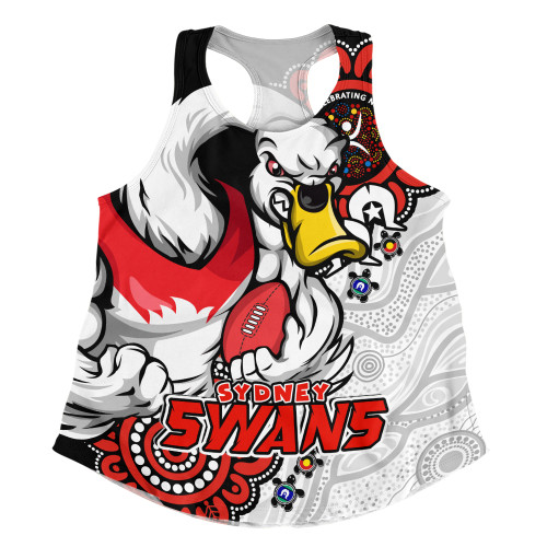 Sydney Swans Women Racerback Singlet Power Through Generations NAIDOC Edition
