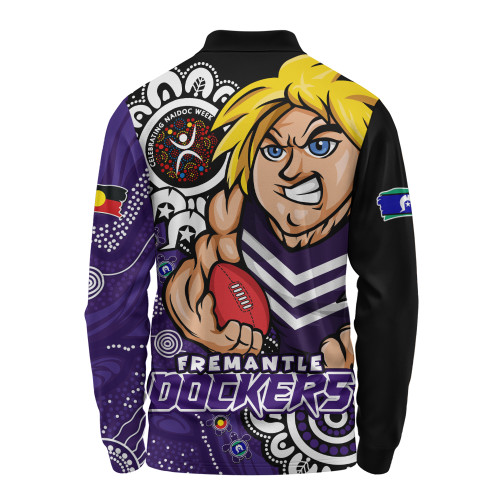 Fremantle Long Sleeve Polo Shirt Power Through Generations NAIDOC Edition Fremantle Long Sleeve Polo Shirt Power Through Generations NAIDOC Edition