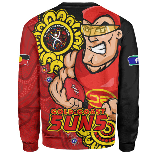 Gold Coast SUNS Sweatshirt Power Through Generations NAIDOC Edition