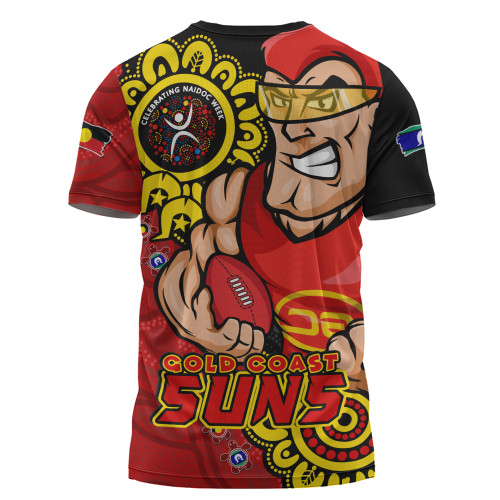Gold Coast SUNS T-Shirt Power Through Generations NAIDOC Edition Gold Coast SUNS T-Shirt Power Through Generations NAIDOC Edition