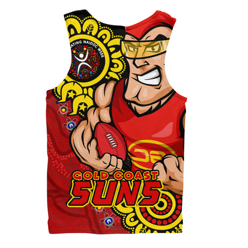 Gold Coast SUNS Men Singlet Power Through Generations NAIDOC Edition Gold Coast SUNS Men Singlet Power Through Generations NAIDOC Edition