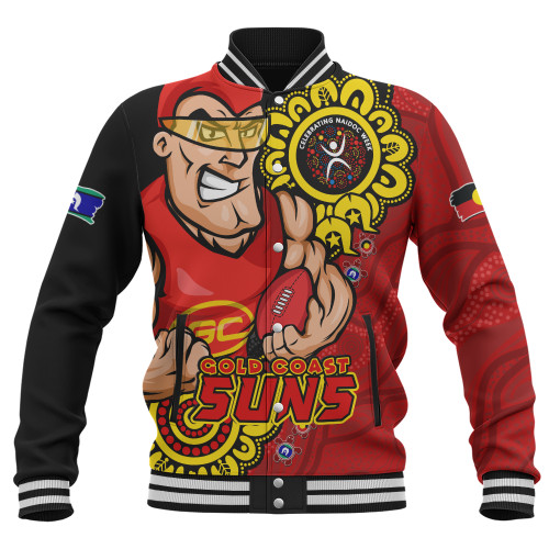 Gold Coast SUNS Baseball Jacket Power Through Generations NAIDOC Edition