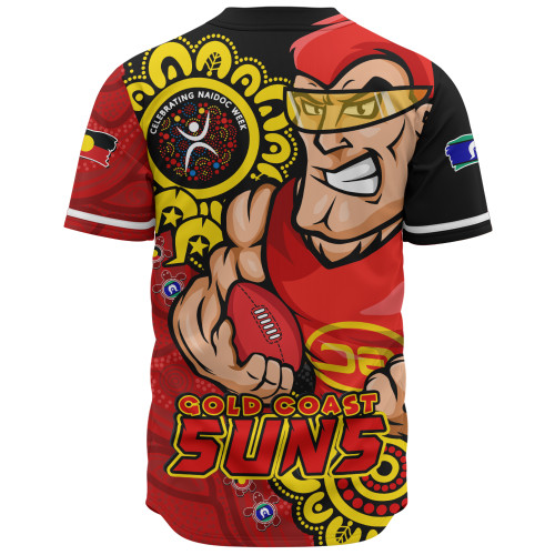 Gold Coast SUNS Baseball Shirt Power Through Generations NAIDOC Edition