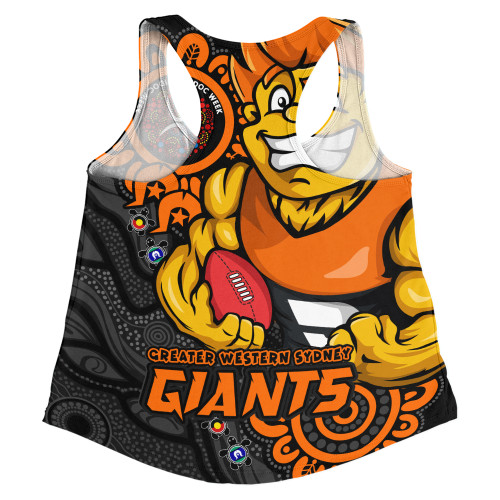 GWS GIANTS Women Racerback Singlet Power Through Generations NAIDOC Edition