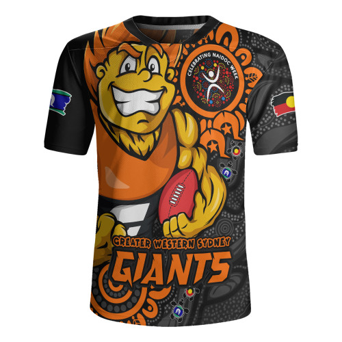 GWS GIANTS Rugby Jersey Power Through Generations NAIDOC Edition GWS GIANTS Rugby Jersey Power Through Generations NAIDOC Edition