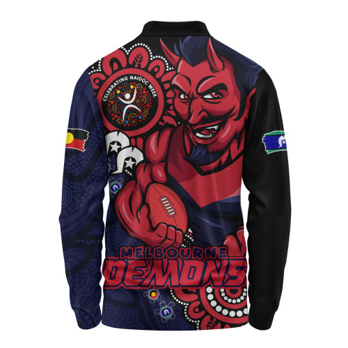 Melbourne Long Sleeve Polo Shirt Power Through Generations NAIDOC Edition Melbourne Long Sleeve Polo Shirt Power Through Generations NAIDOC Edition