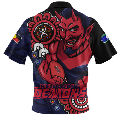 Melbourne Zip Polo Shirt Power Through Generations NAIDOC Edition
