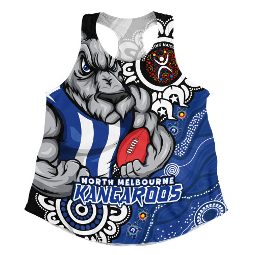 North Melbourne Women Racerback Singlet Power Through Generations NAIDOC Edition