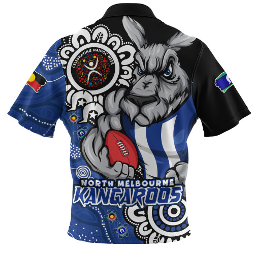 North Melbourne Zip Polo Shirt Power Through Generations NAIDOC Edition