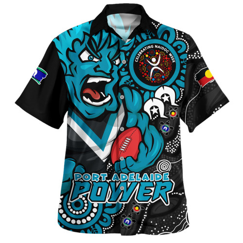 Port Adelaide Hawaiian Shirt Power Through Generations NAIDOC Edition