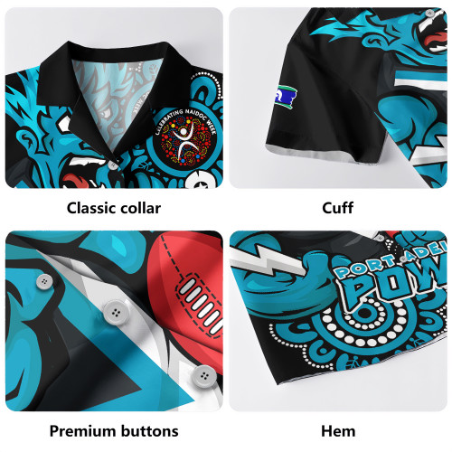 Port Adelaide Hawaiian Shirt Power Through Generations NAIDOC Edition