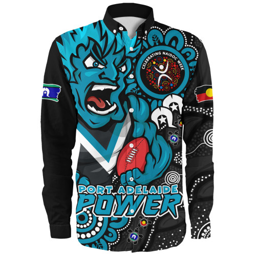 Port Adelaide Long Sleeve Shirt Power Through Generations NAIDOC Edition