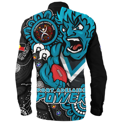 Port Adelaide Long Sleeve Shirt Power Through Generations NAIDOC Edition