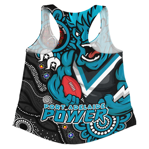 Port Adelaide Women Racerback Singlet Power Through Generations NAIDOC Edition
