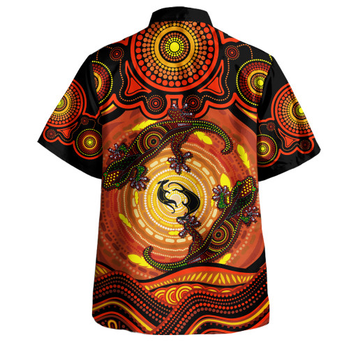 Indigenous Australian Aboriginal Hawaiian Shirt Gecko Dreaming Spirit Circle Edition