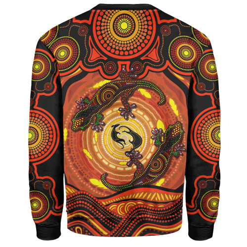 Indigenous Australian Aboriginal Sweatshirt Gecko Dreaming Spirit Circle Edition Indigenous Australian Aboriginal Sweatshirt Gecko Dreaming Spirit Circle Edition