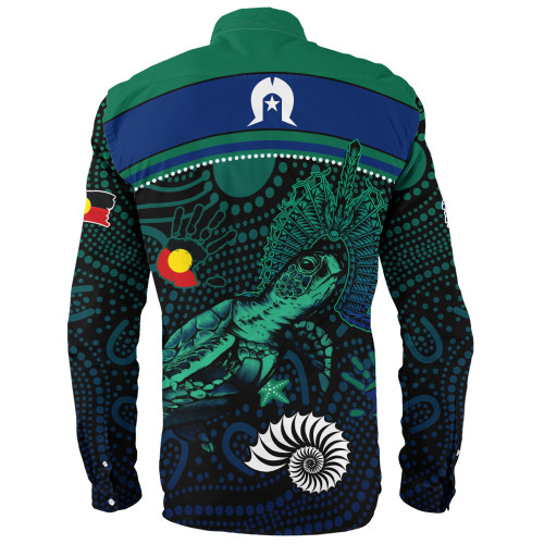 Indigenous Australian Aboriginal Long Sleeve Shirt Turtle Of The Dreaming NAIDOC Edition