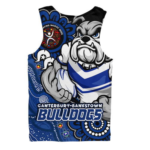 Canterbury-Bankstown Bulldogs Men Singlet Power Through Generations NAIDOC Edition Canterbury-Bankstown Bulldogs Men Singlet Power Through Generations NAIDOC Edition