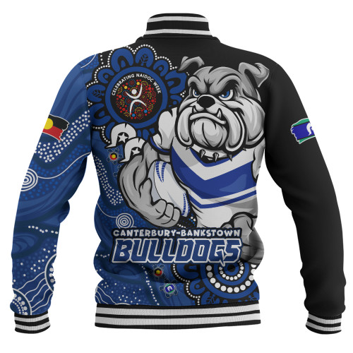 Canterbury-Bankstown Bulldogs Baseball Jacket Power Through Generations NAIDOC Edition Canterbury-Bankstown Bulldogs Baseball Jacket Power Through Generations NAIDOC Edition