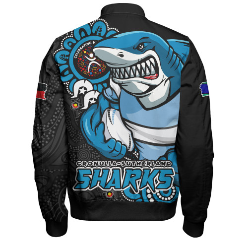 Cronulla-Sutherland Sharks Bomber Jacket Power Through Generations NAIDOC Edition