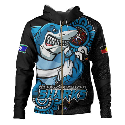 Cronulla-Sutherland Sharks Hoodie Power Through Generations NAIDOC Edition Cronulla-Sutherland Sharks Hoodie Power Through Generations NAIDOC Edition