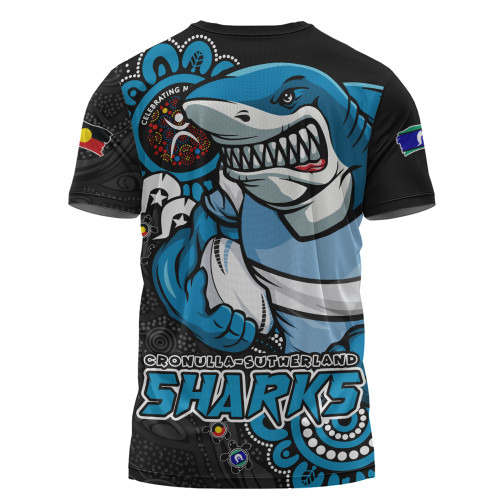 Cronulla-Sutherland Sharks T-Shirt Power Through Generations NAIDOC Edition Cronulla-Sutherland Sharks T-Shirt Power Through Generations NAIDOC Edition