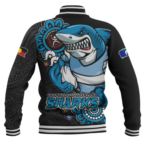 Cronulla-Sutherland Sharks Baseball Jacket Power Through Generations NAIDOC Edition Cronulla-Sutherland Sharks Baseball Jacket Power Through Generations NAIDOC Edition