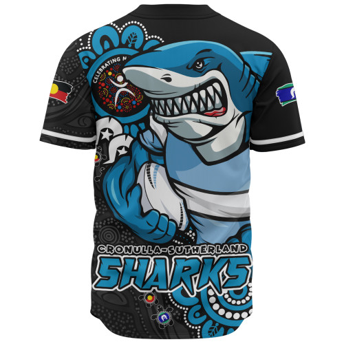 Cronulla-Sutherland Sharks Baseball Shirt Power Through Generations NAIDOC Edition Cronulla-Sutherland Sharks Baseball Shirt Power Through Generations NAIDOC Edition