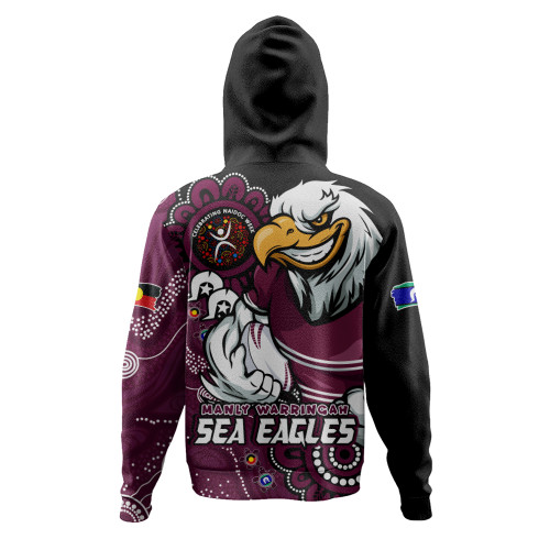 Manly Warringah Sea Eagles Hoodie Power Through Generations NAIDOC Edition Manly Warringah Sea Eagles Hoodie Power Through Generations NAIDOC Edition