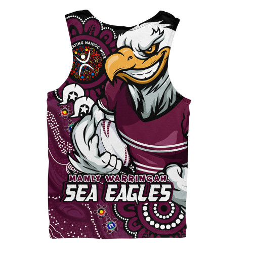Manly Warringah Sea Eagles Men Singlet Power Through Generations NAIDOC Edition