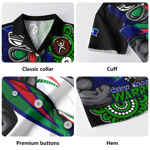 New Zealand Warriors Hawaiian Shirt Power Through Generations NAIDOC Edition New Zealand Warriors Hawaiian Shirt Power Through Generations NAIDOC Edition