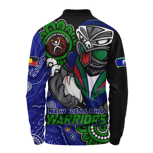 New Zealand Warriors Long Sleeve Polo Shirt Power Through Generations NAIDOC Edition New Zealand Warriors Long Sleeve Polo Shirt Power Through Generations NAIDOC Edition