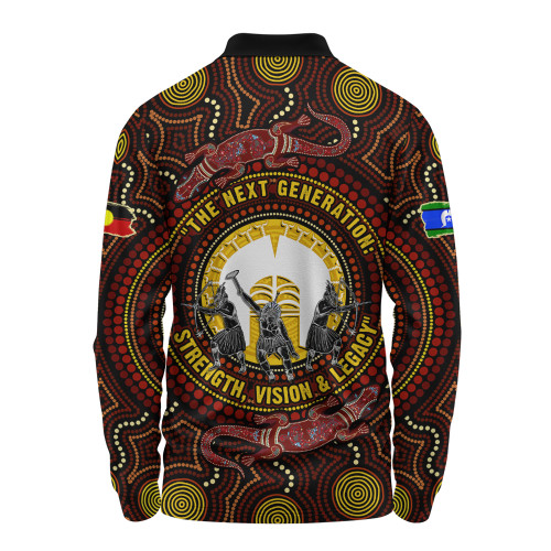 Indigenous Australian Aboriginal Long Sleeve Polo Shirt Naidoc Week Vision Of The Torres Warriors