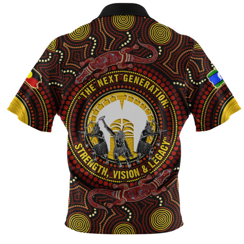 Indigenous Australian Aboriginal Zip Polo Shirt Naidoc Week Vision Of The Torres Warriors