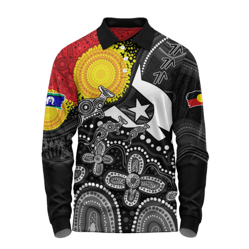 Indigenous Australian Aboriginal Long Sleeve Polo Shirt Journey Of Generations NAIDOC Edition